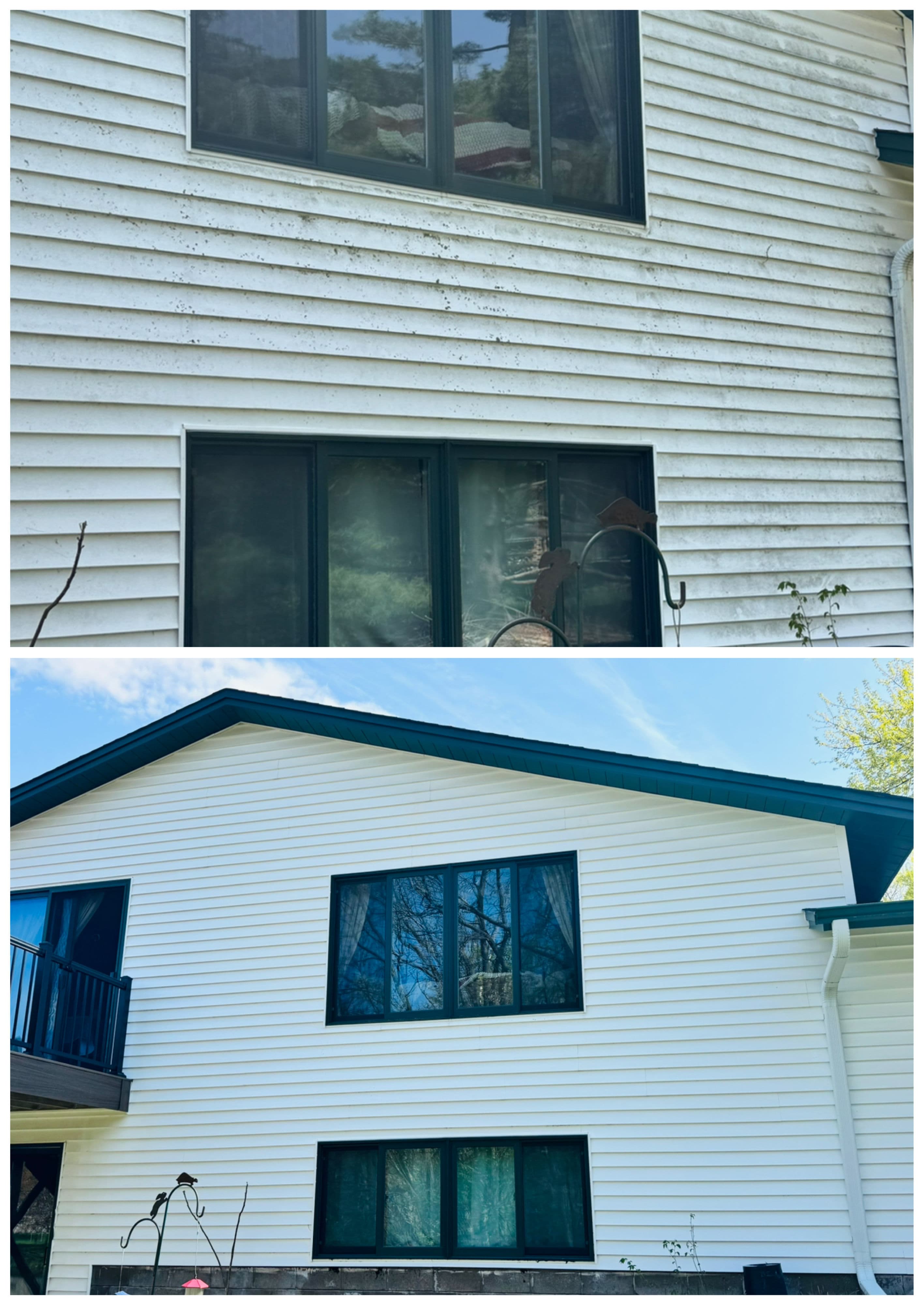 Project Exterior House Washing That Makes White Siding Look White Again image