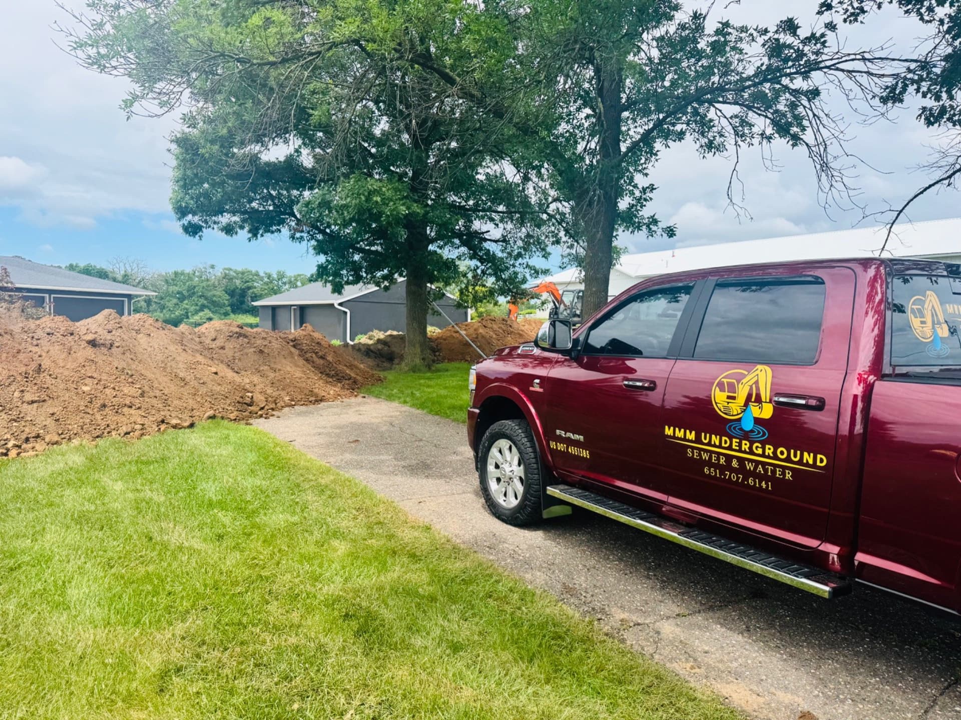 300-Foot Sewer Line Install Out to an Outbuilding in Grant Township image