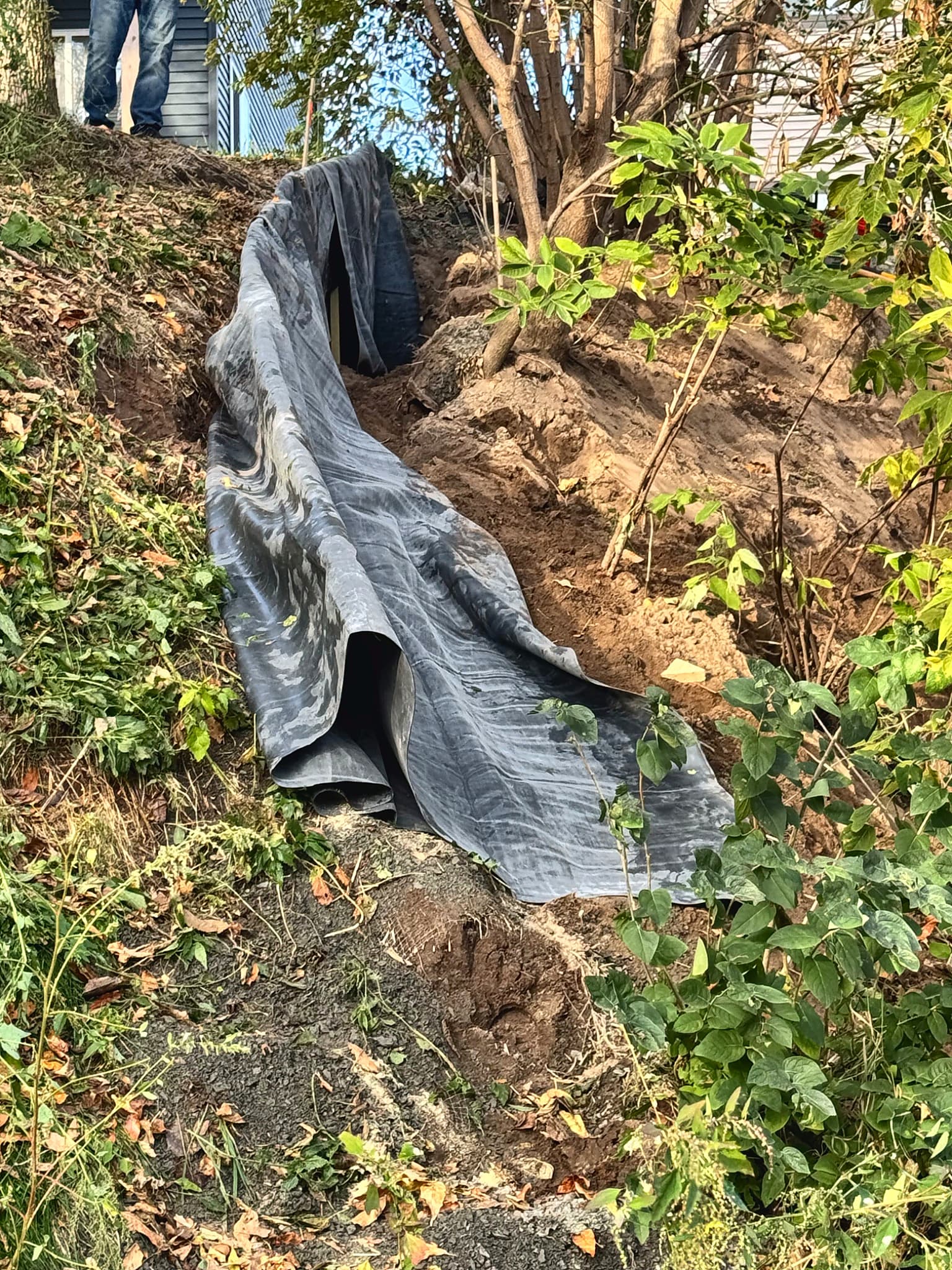 Gallery photos for Steep Hillside Erosion Control Trenching in Scandia MN: Image #4
