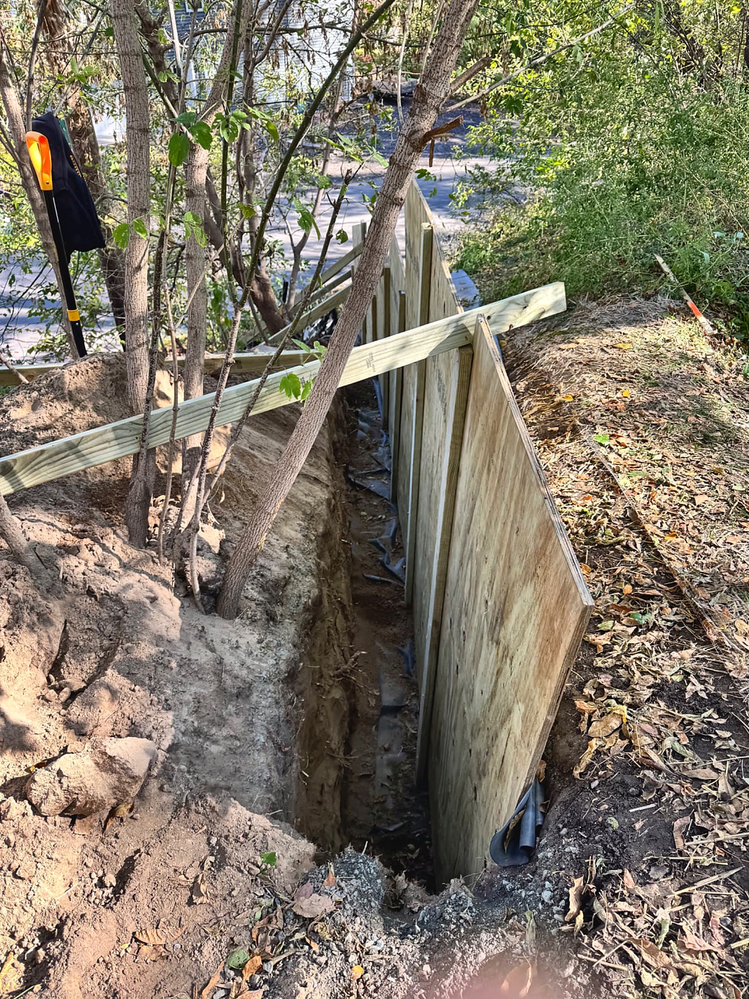Gallery photos for Steep Hillside Erosion Control Trenching in Scandia MN: Image #2